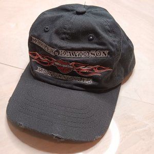 Harley Davidson Embroidered Baseball Hat, Adjustable Strap, 100% Cotton